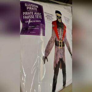 Pirate kids costume includes mask and sword